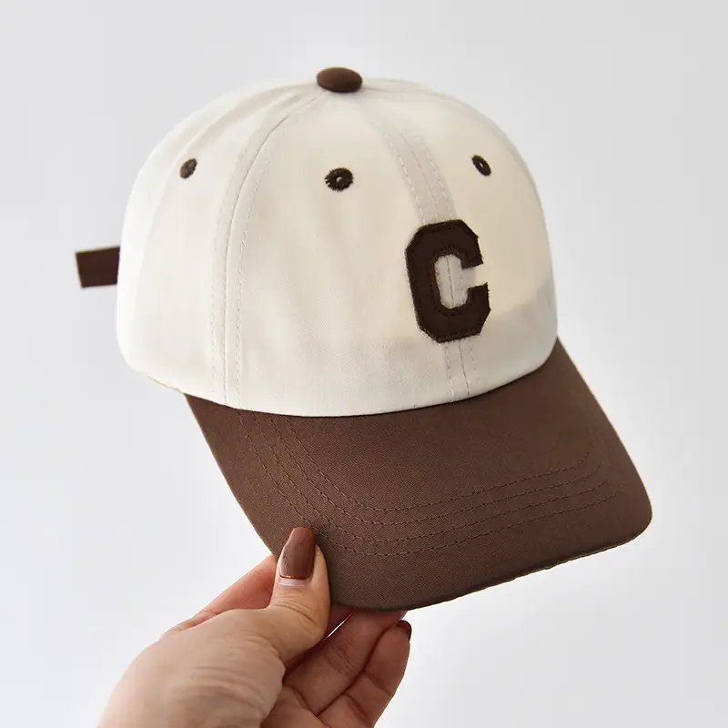 Children's Cap Set with C Logo White Black