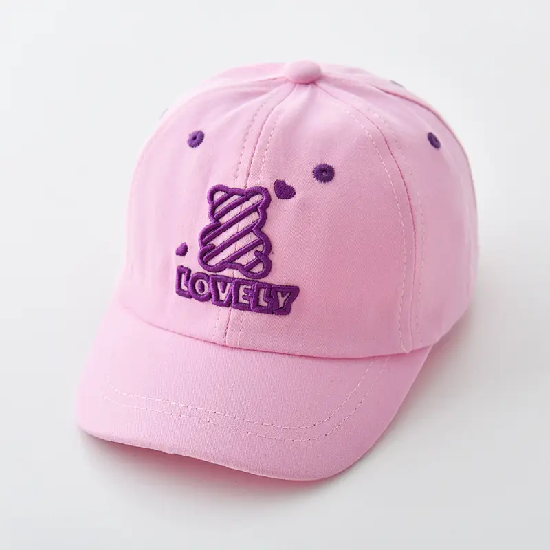 Children's Cap Set with C Logo White Black