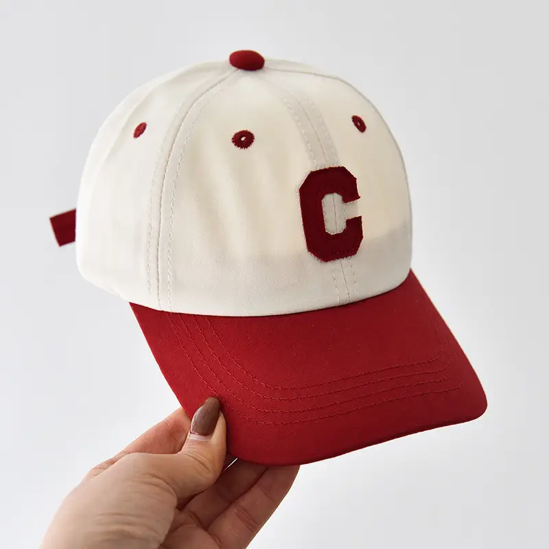 Children's Cap Set with C Logo White Black