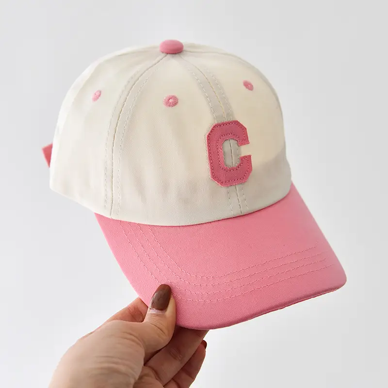 Children's Cap Set with C Logo White Black