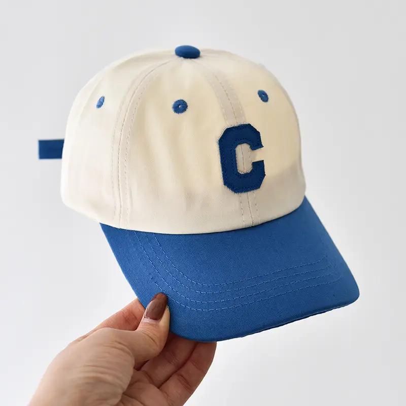 Children's Cap Set with C Logo White Black