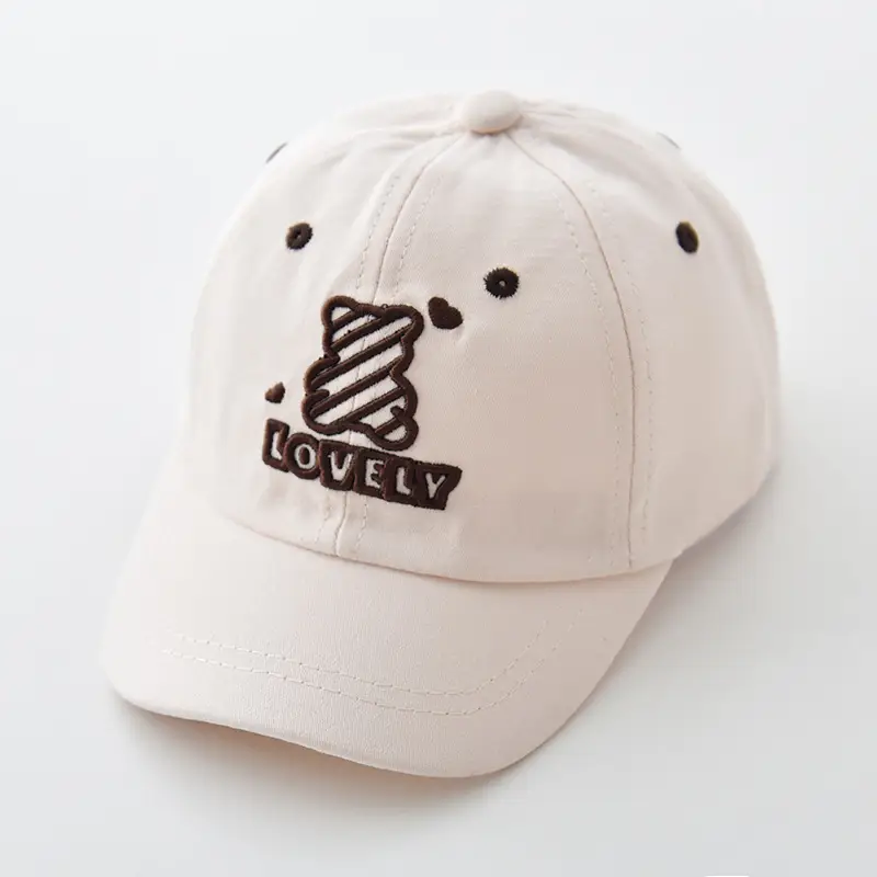 Children's Cap Set with C Logo White Black