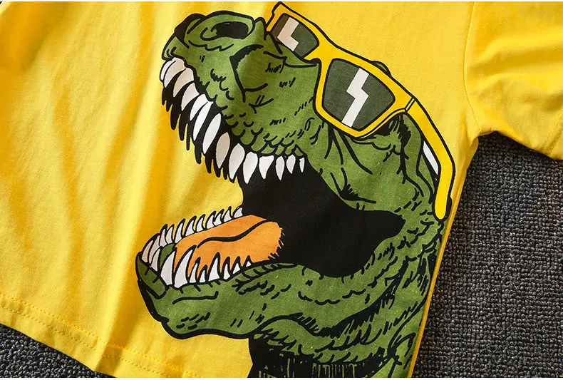Boys Dinosaur Print T-Shirt & Shorts Set — feature 7