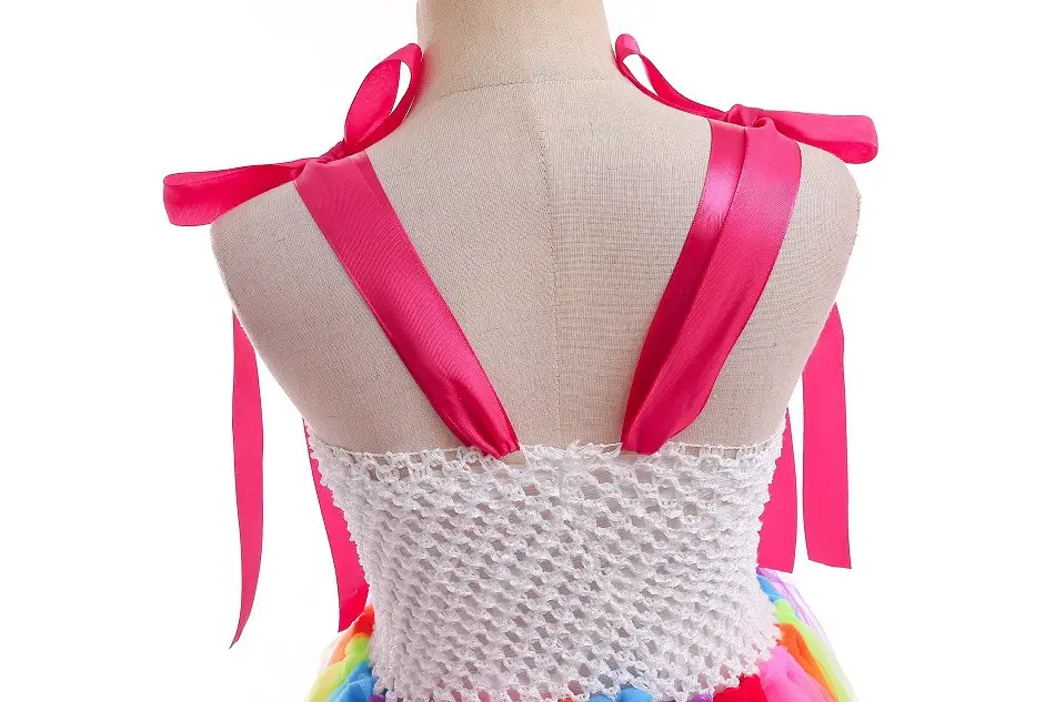 Kids Multi Color Tulle Candy Dress with Headband — feature 13