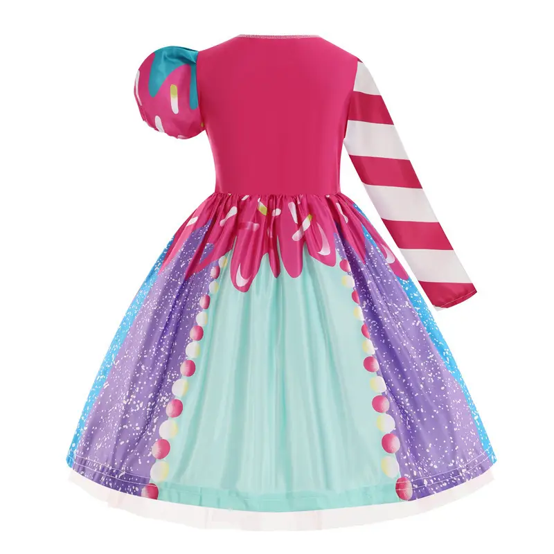 Kids Multi Color Tulle Candy Dress with Headband — feature 17