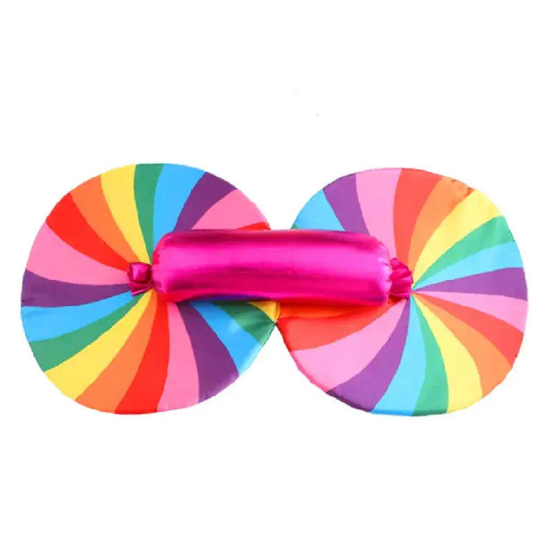 Kids Multi Color Tulle Candy Dress with Headband - Image 8