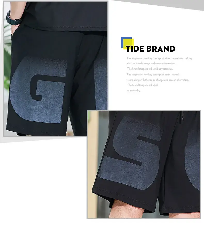 Men Ice Silk Sports Shorts Extra Large Black — feature 14