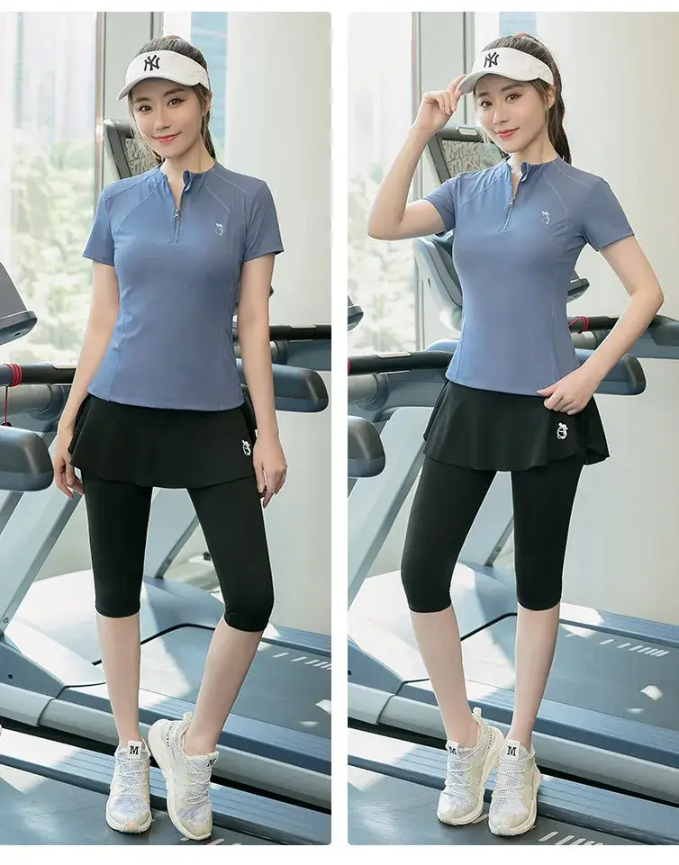 Women's Black Yoga Top Short Sleeve Fat mm 100kg — feature 11