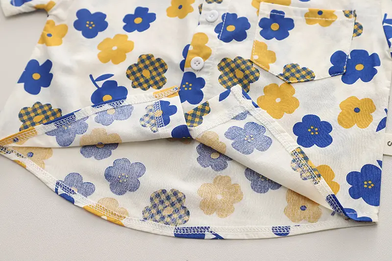 Baby Cotton Floral Split Boy Suit Summer Two Piece Set β feature 10