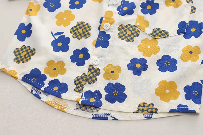 Baby Cotton Floral Split Boy Suit Summer Two Piece Set β feature 9