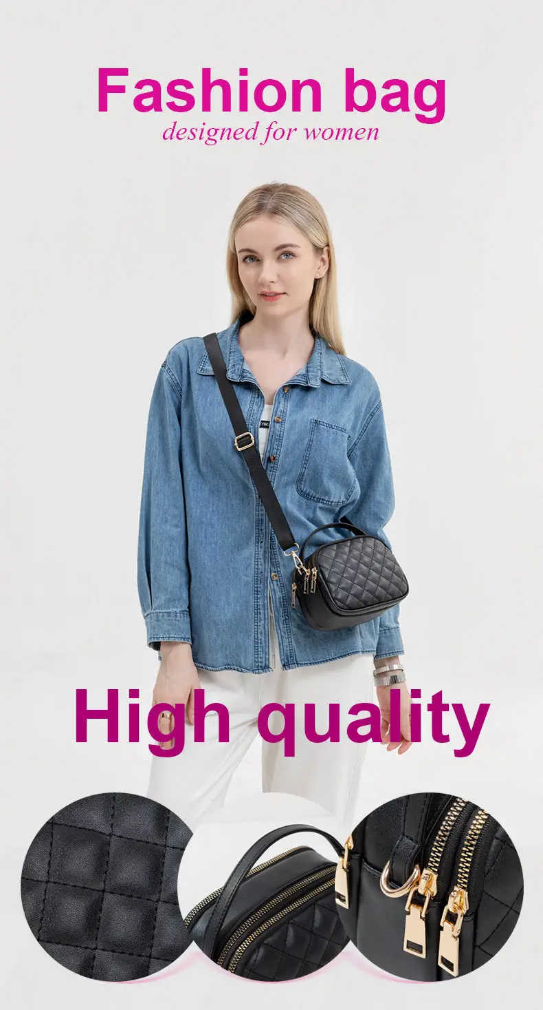 Women's Quilted Shoulder Bag Beige Gold Zip — feature 1
