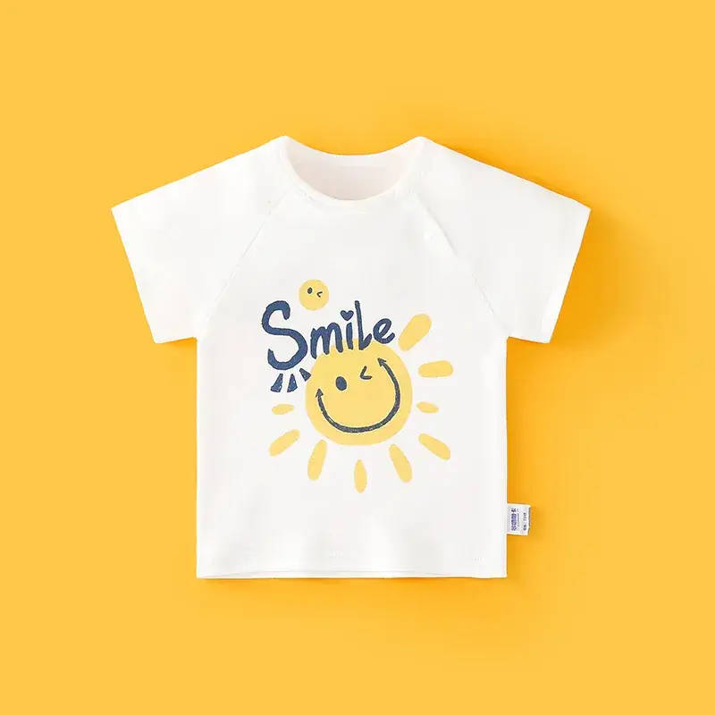 Kids Animal Print T-Shirt White Green Cotton Summer - Image 10