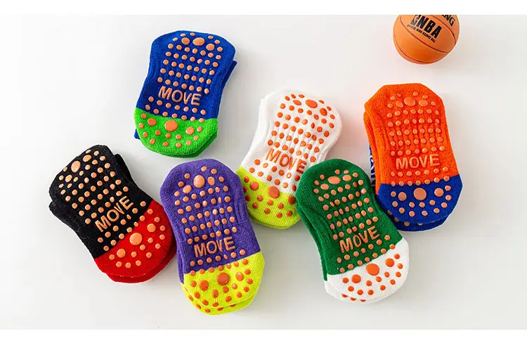 Children's Orange Anti-Skid Silicone Floor Socks — feature 11