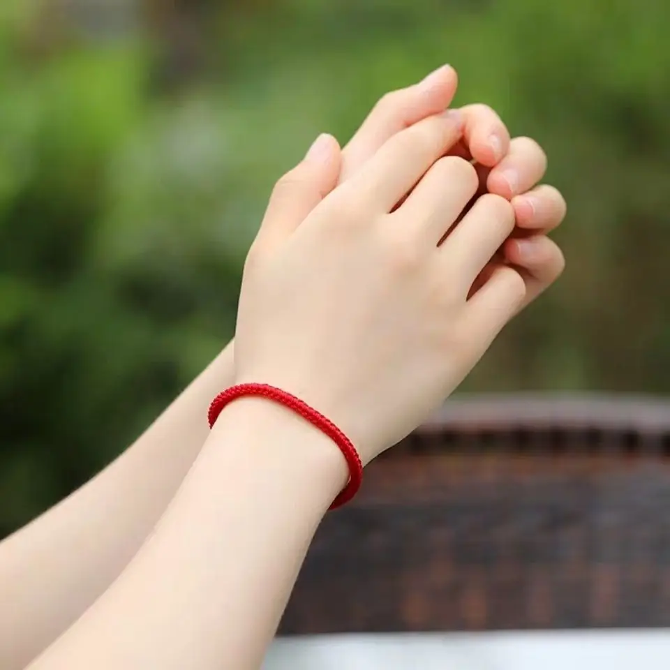 Lucky Red Braided Rope Bracelet for Women