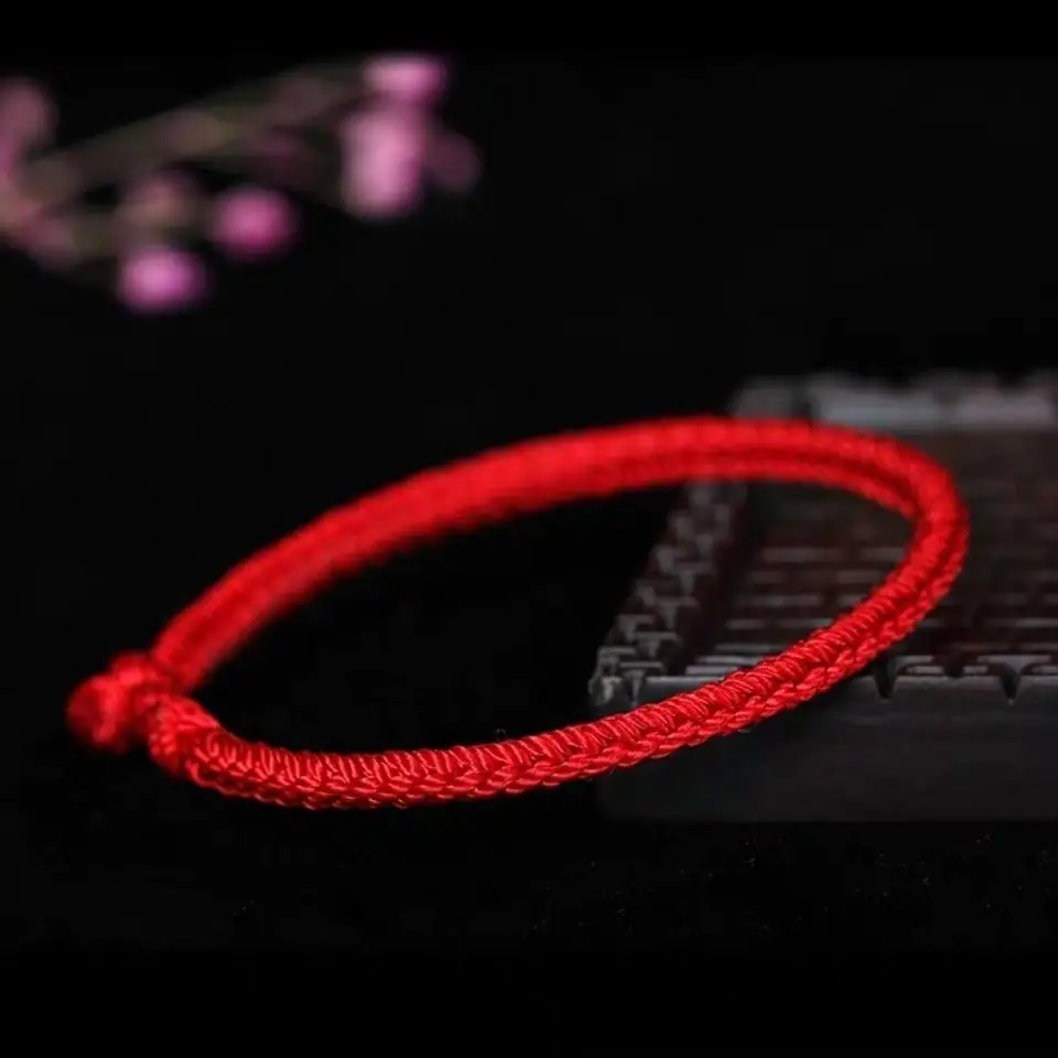 Lucky Red Braided Rope Bracelet for Women