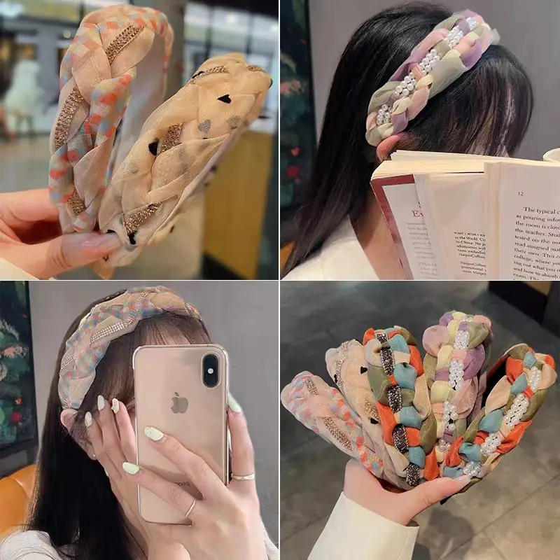 Summer French Style Headband Women Wide Bristle High Cranial Top - Image 82