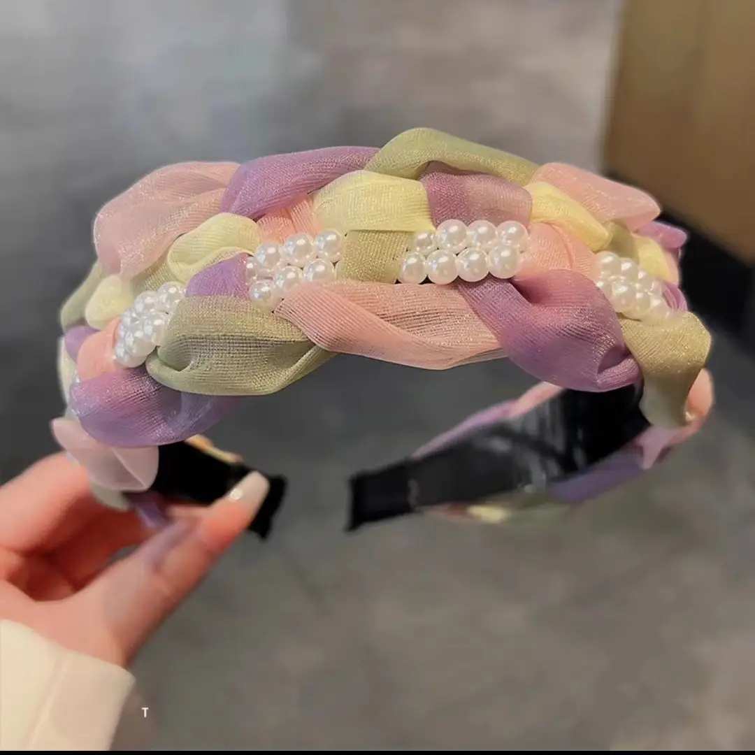 Summer French Style Headband Women Wide Bristle High Cranial Top - Image 4