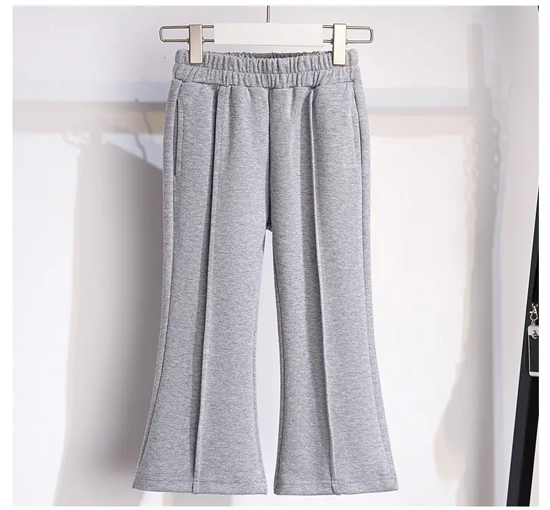 Girls Grey Flared Button Top Suit Spring — feature 8