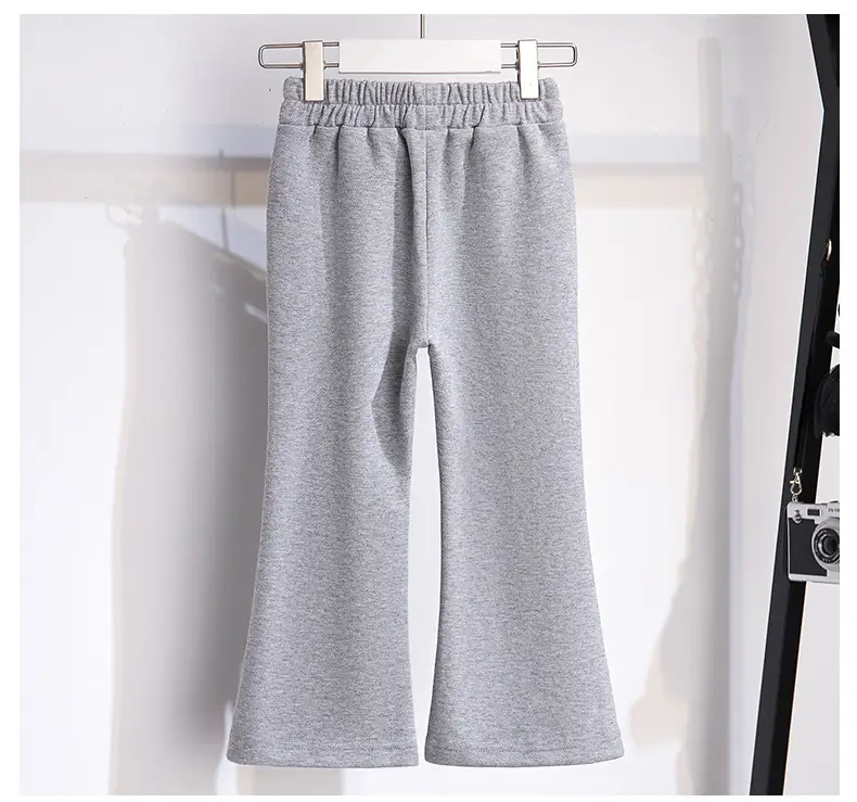 Girls Grey Flared Button Top Suit Spring — feature 9