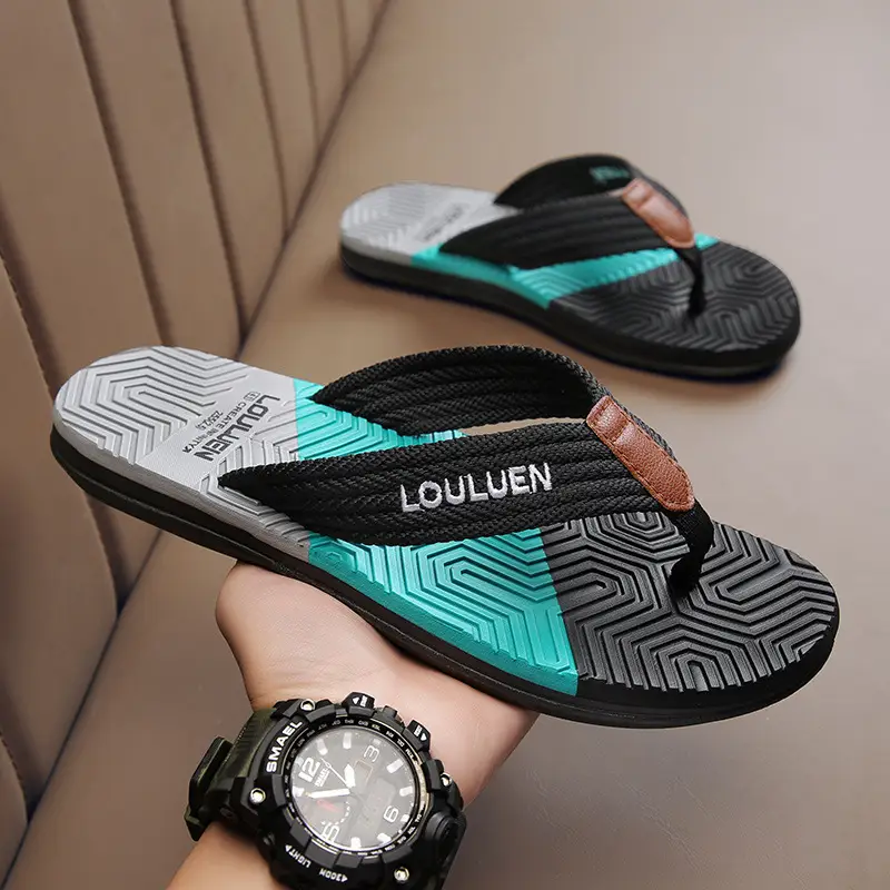 2026 Summer Men's Orange Thong Sandals