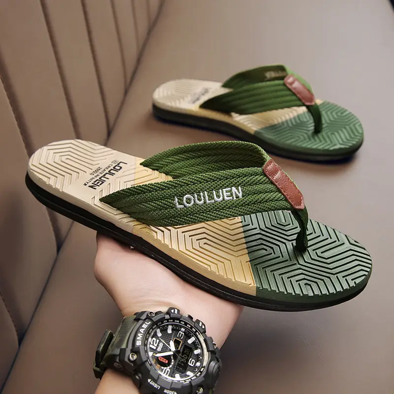 2026 Summer Men's Orange Thong Sandals