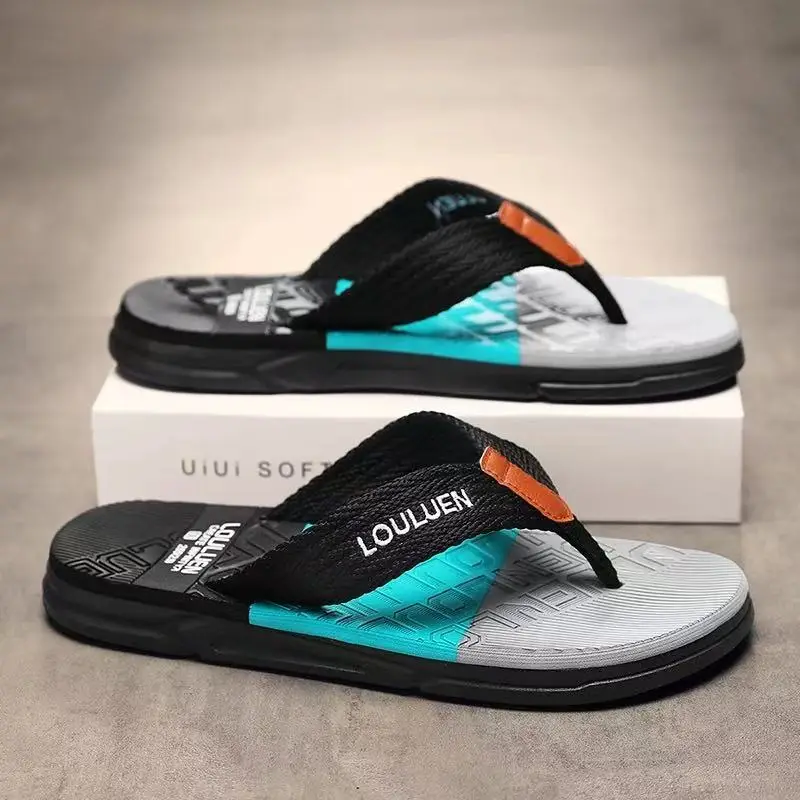 2026 Summer Men's Orange Thong Sandals