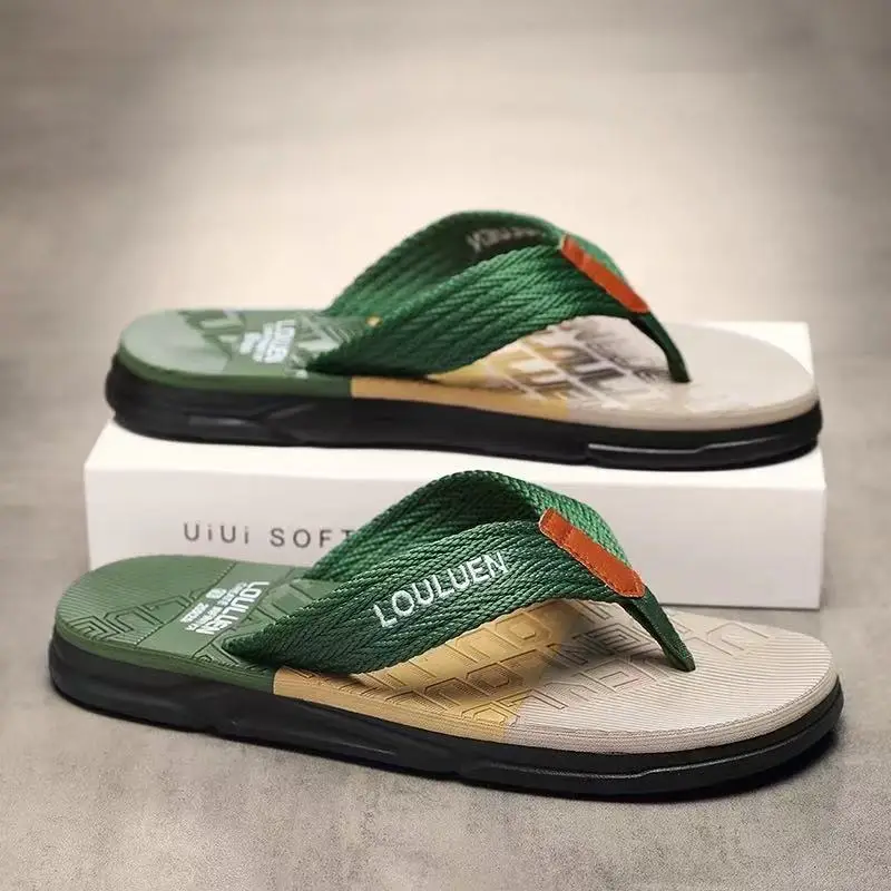 2026 Summer Men's Orange Thong Sandals