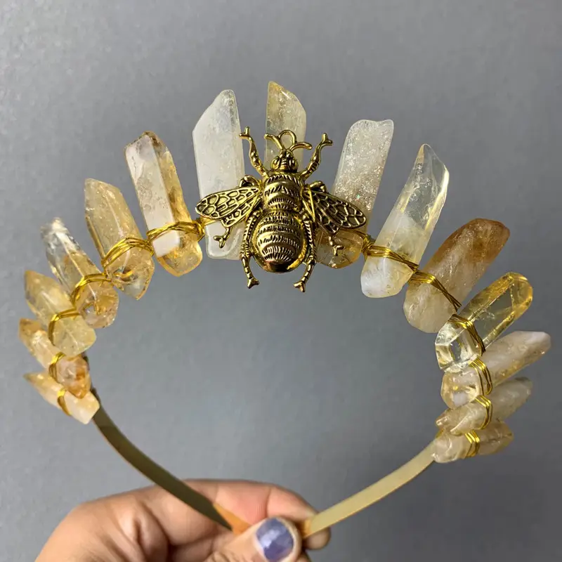 Natural Citrine Crystal Hairband for Women - Image 14