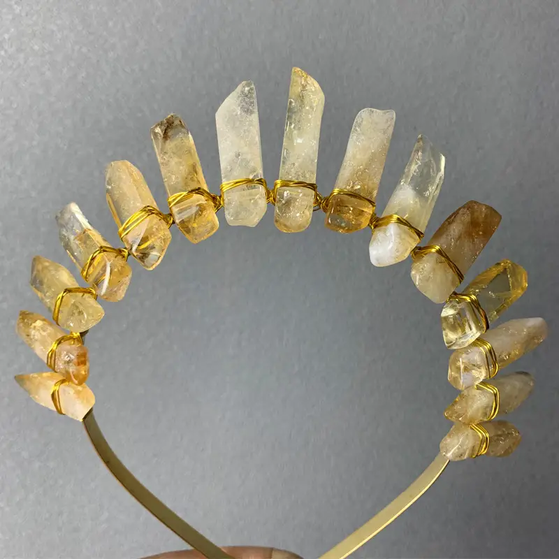Natural Citrine Crystal Hairband for Women - Image 5