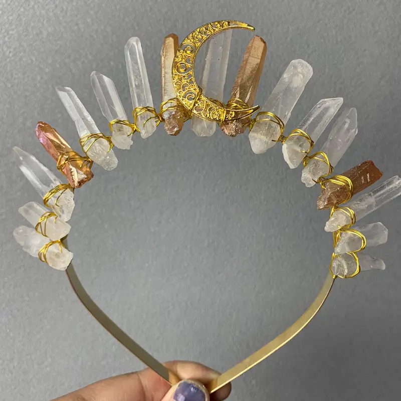 Natural Citrine Crystal Hairband for Women - Image 8