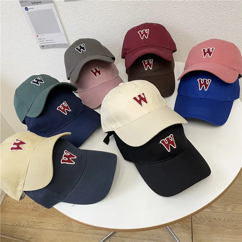 Women W Letter Cap Extra Large Navy Blue
