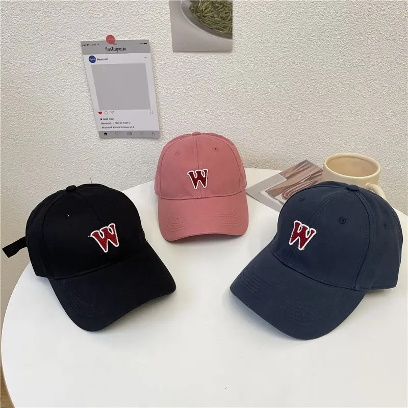 Women W Letter Cap Extra Large Navy Blue - Image 15