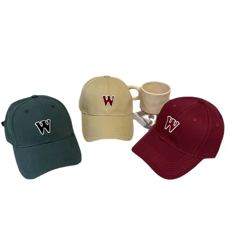 Women W Letter Cap Extra Large Navy Blue - Image 17