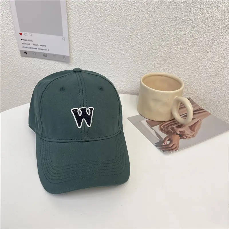 Women W Letter Cap Extra Large Navy Blue - Image 12