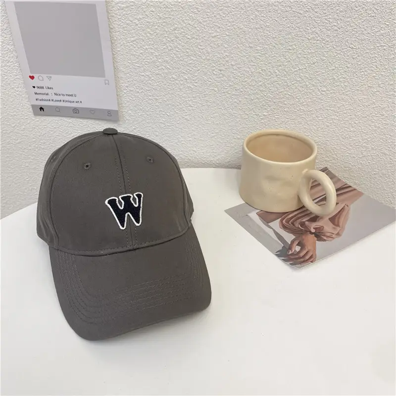Women W Letter Cap Extra Large Navy Blue - Image 3