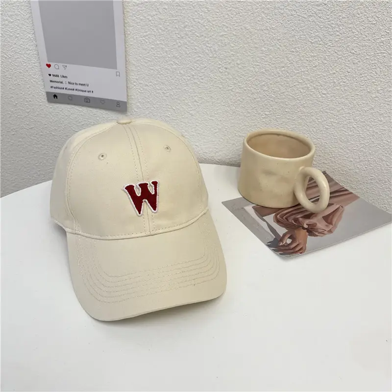 Women W Letter Cap Extra Large Navy Blue - Image 8