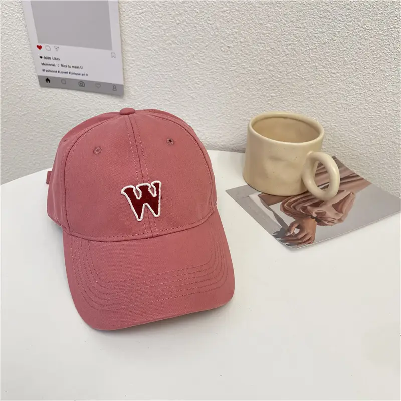 Women W Letter Cap Extra Large Navy Blue - Image 9