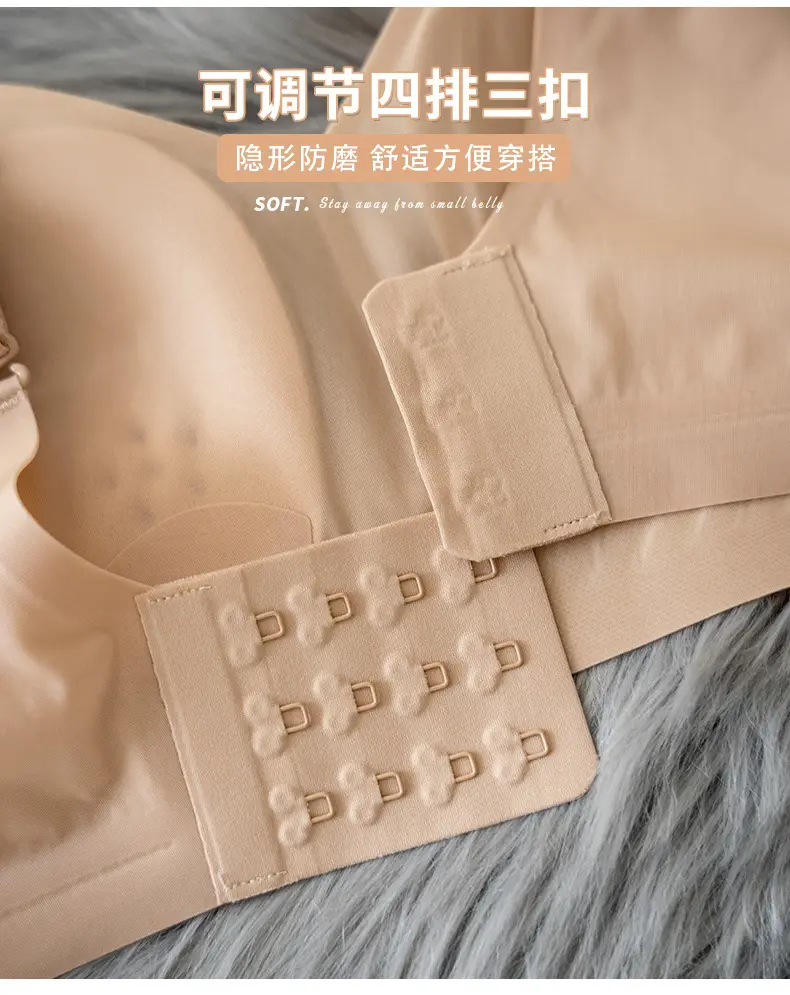 Large Bust Minimizing Ice Silk Seamless Underwear for Women, Foundation-Like Latex Bra, Summer Thin Breathable Plus-Size Bra for Summer — feature 14