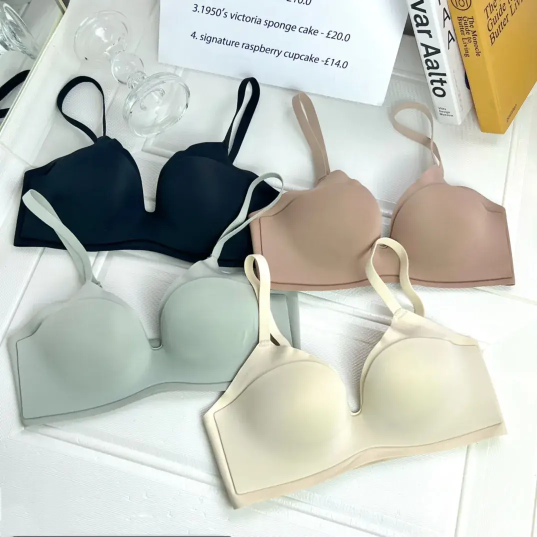 Black Doodle Cup Push Up Underwear Women Small — feature 20