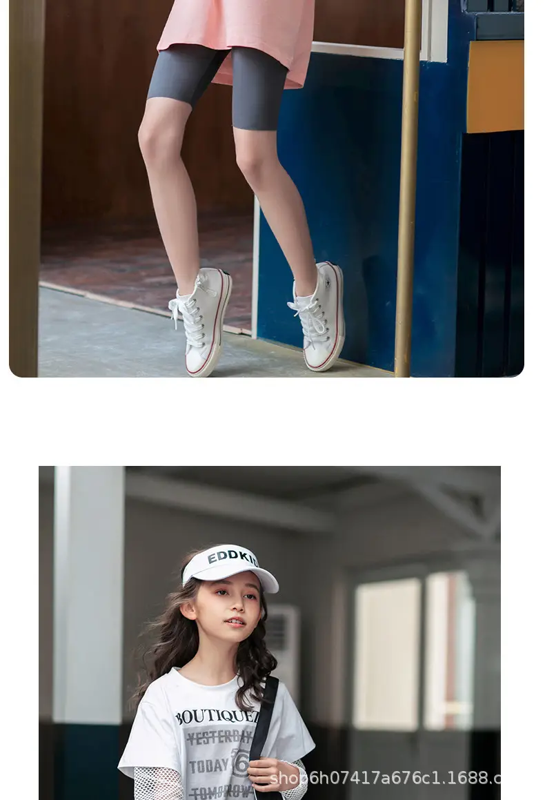 Girls Shark Pants 2025 Summer Thin Cropped Medium Large — feature 18