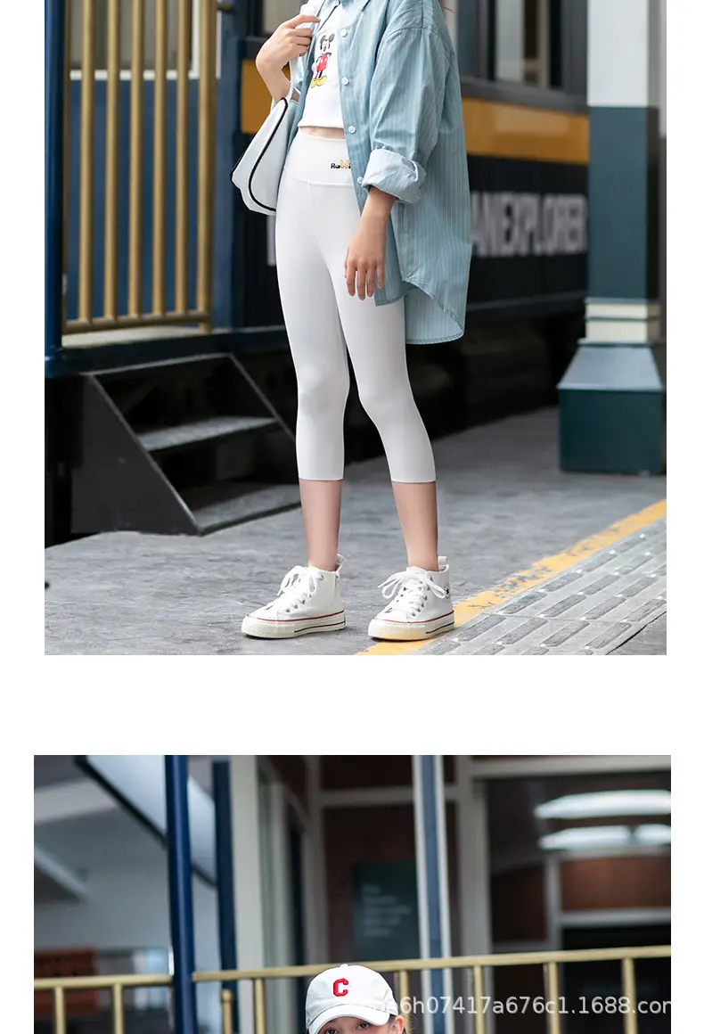Girls Shark Pants 2025 Summer Thin Cropped Medium Large — feature 20