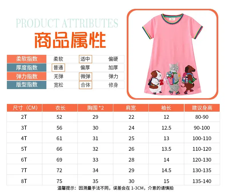 2025 Summer Embroidered Knitted Cotton Girls Dress Pink β feature 3