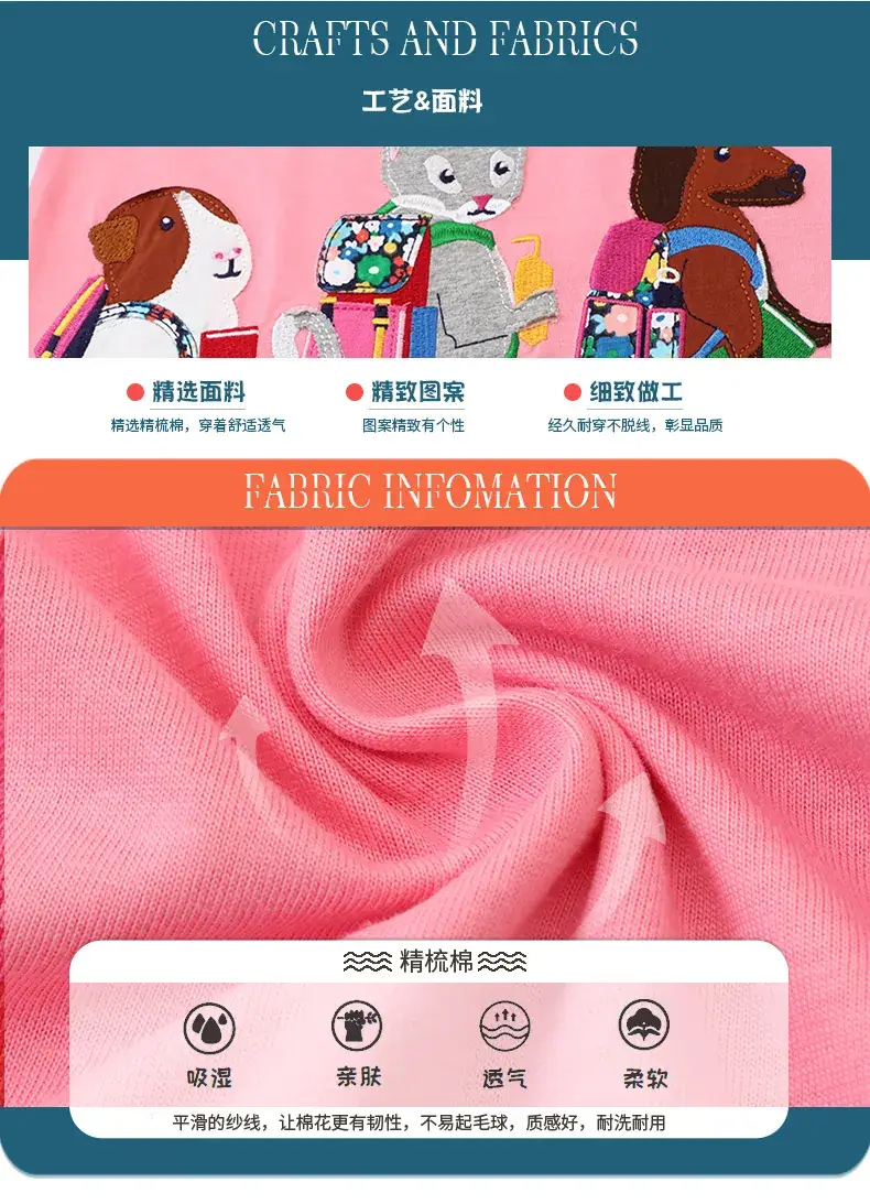 2025 Summer Embroidered Knitted Cotton Girls Dress Pink β feature 7