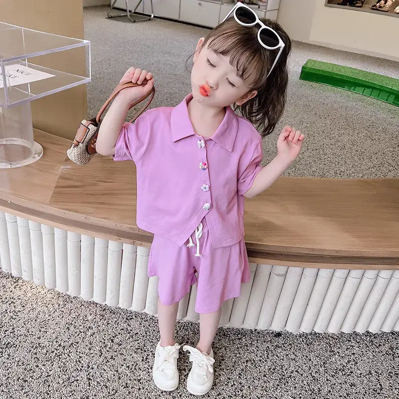 Children's Pink 2-Piece Summer Suit Q2180 - Image 5