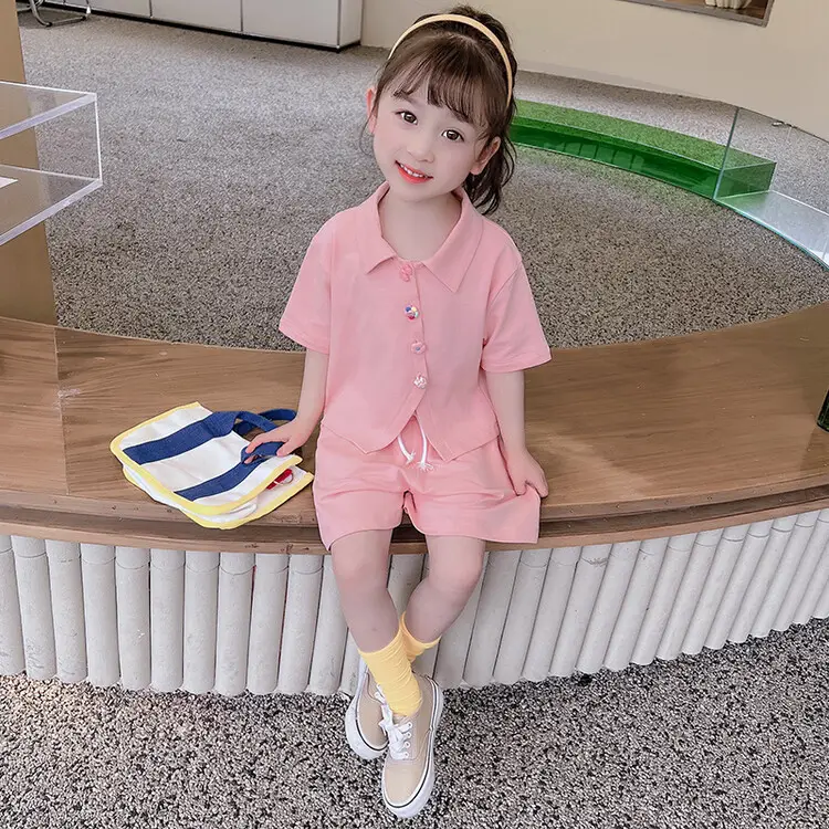 Children's Pink 2-Piece Summer Suit Q2180 — feature 10