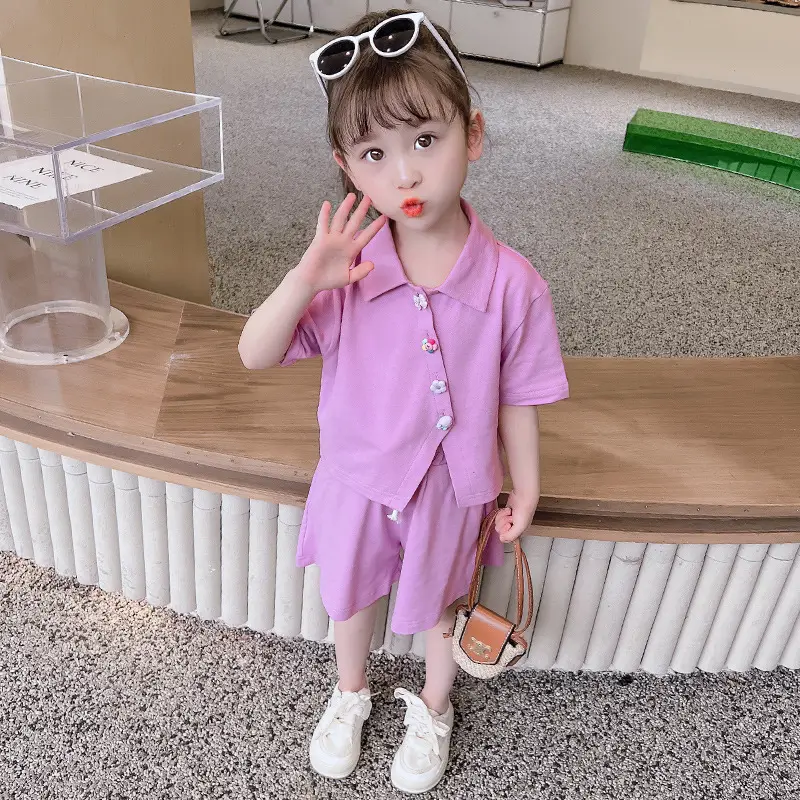 Children's Pink 2-Piece Summer Suit Q2180 — feature 12