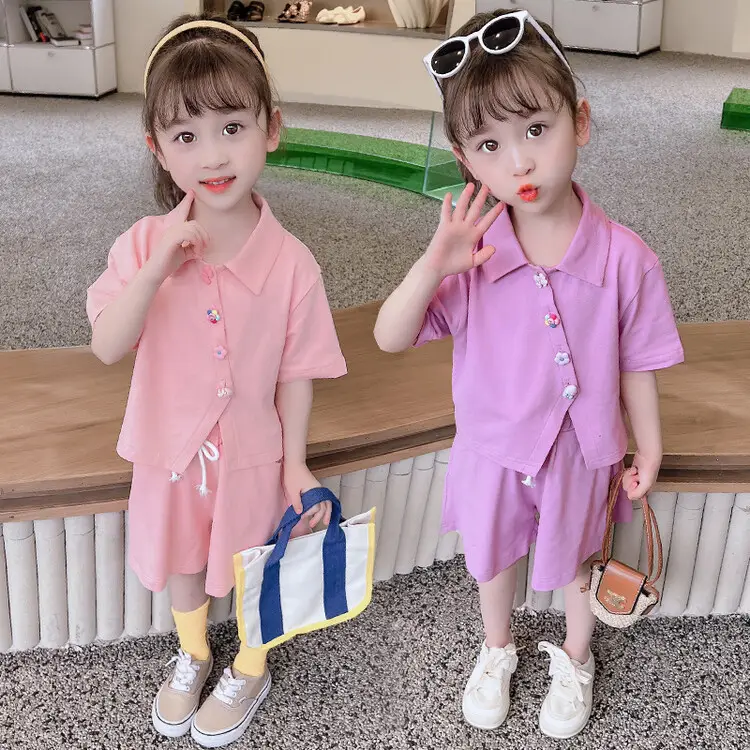 Children's Pink 2-Piece Summer Suit Q2180 — feature 4