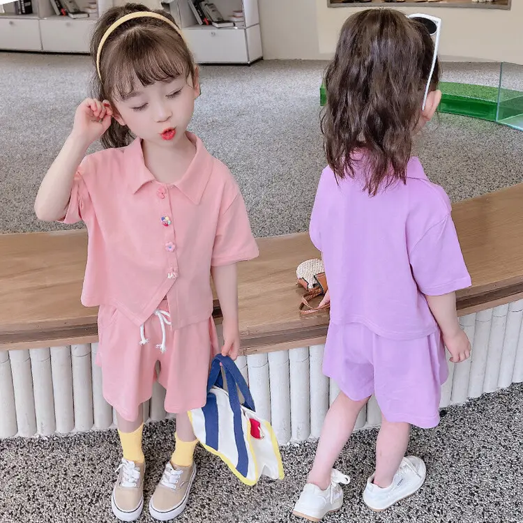 Children's Pink 2-Piece Summer Suit Q2180 — feature 6