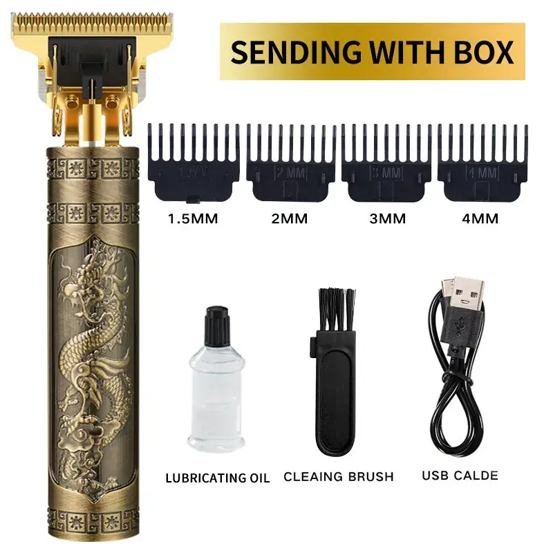 Gold Dragon Design Electric Hair Clipper Razor - Image 3