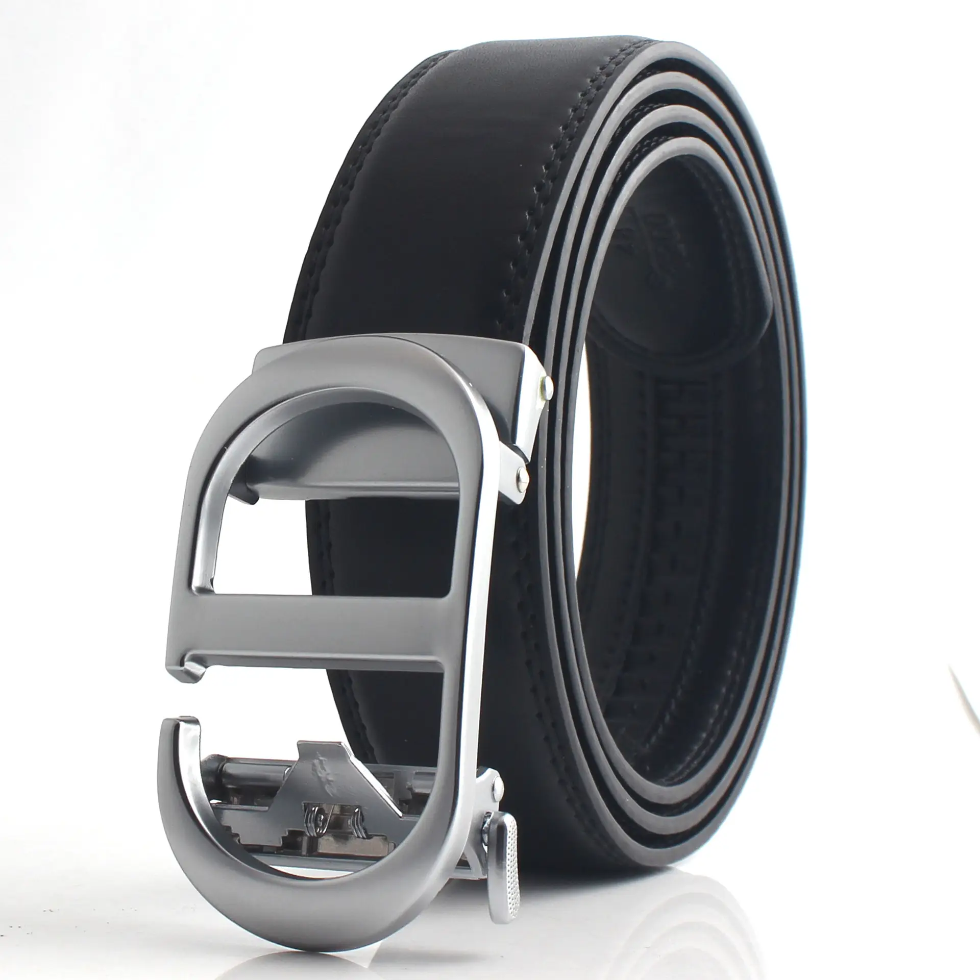 Men's Black Gold & Black Buckle Belt Automatic Closure - Image 8